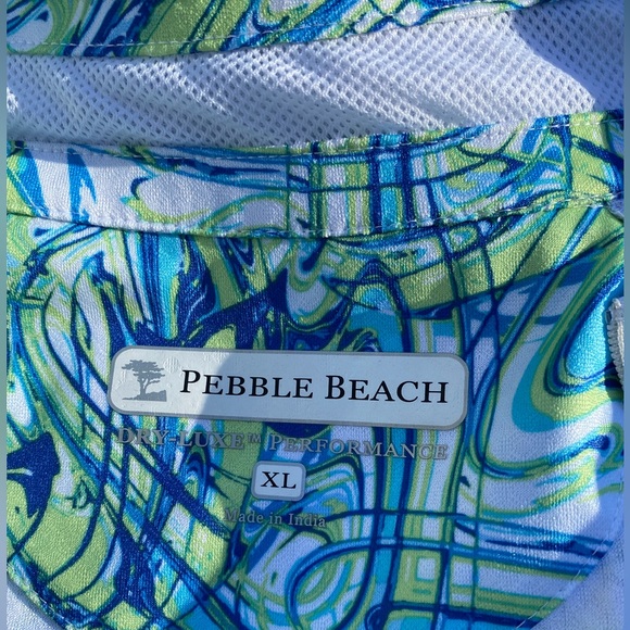 SHIRT Pebble Beach Dry Luxe Performance Pullover Long Sleeve Mesh Golf SPORTS XL - Picture 2 of 6